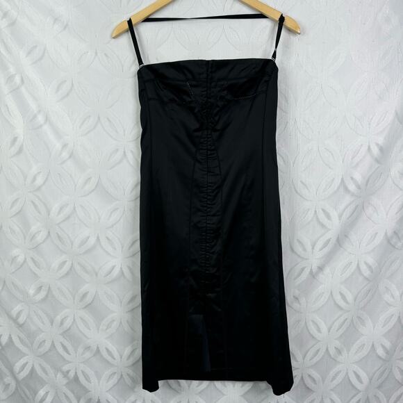 Ted Baker London Black Hook Eye Front Bodycon Strapless Dress Size 2 - Picture 8 of 16